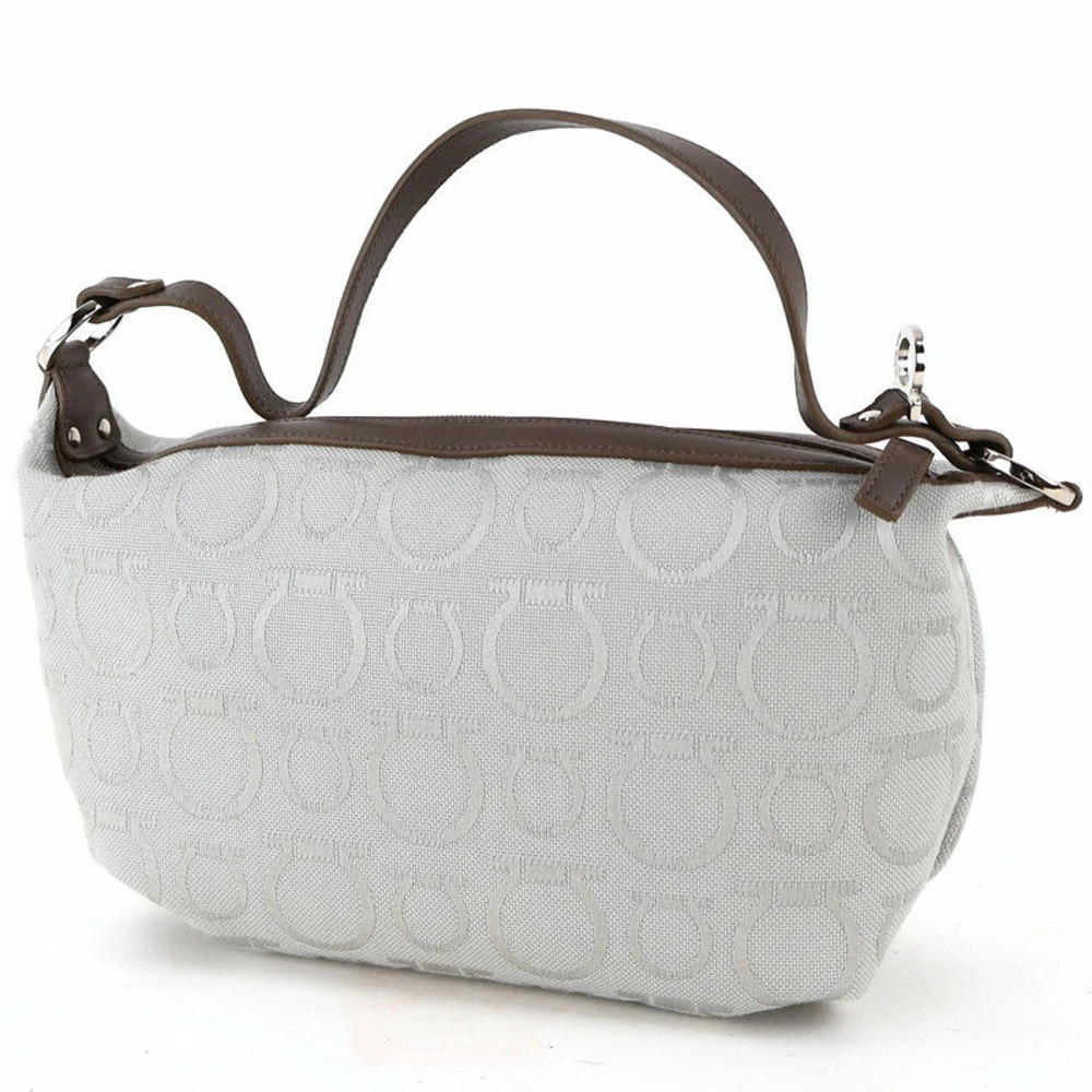 Salvatore Ferragamo One handbag Gancini gray brown accessory Clutch Gray Brown